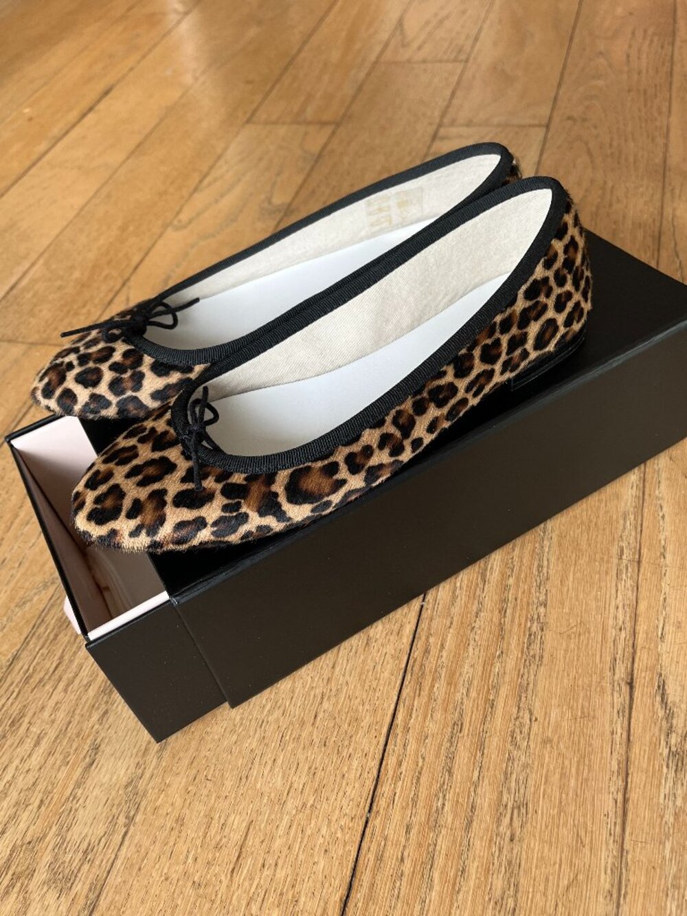 Repetto Cendrillon Ballet Flats in Leopard Print Calf Hair NIB